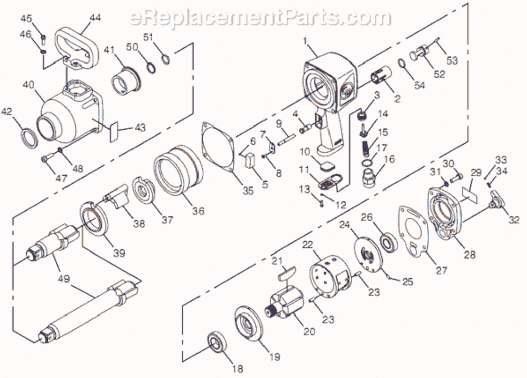 Page A Diagram and Parts List for CP7774 8941077740 Chicago Pneumatic Wrench